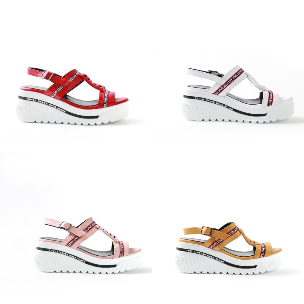 Women's Open Toe Ankle Strap Platform Wedge Sandal